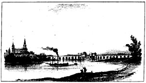 La Seine à Poissy en 1836.