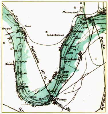 Carte de l'étendue de la crue de 1910.