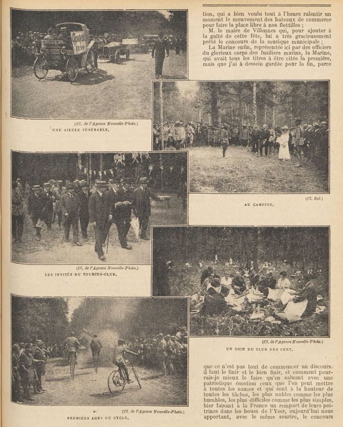 Photos du jubilé du Touring-Club de France en 1919.