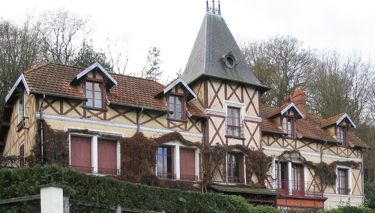Haut de façade de la villa