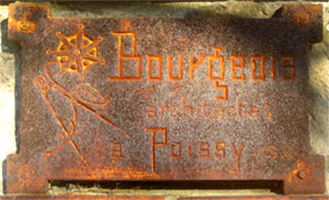Plaque des architectes Bourgeois.