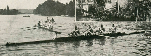 Compétition d'aviron à Villennes en 1911.
