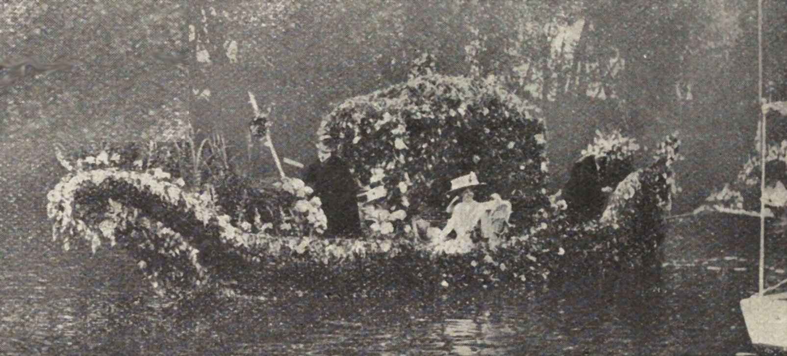 Le bateau des jardiniers de Villennes, prix d'honneur en 1910.