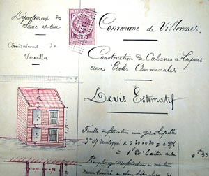 Cabanes à lapins construites dans les écoles en 1892