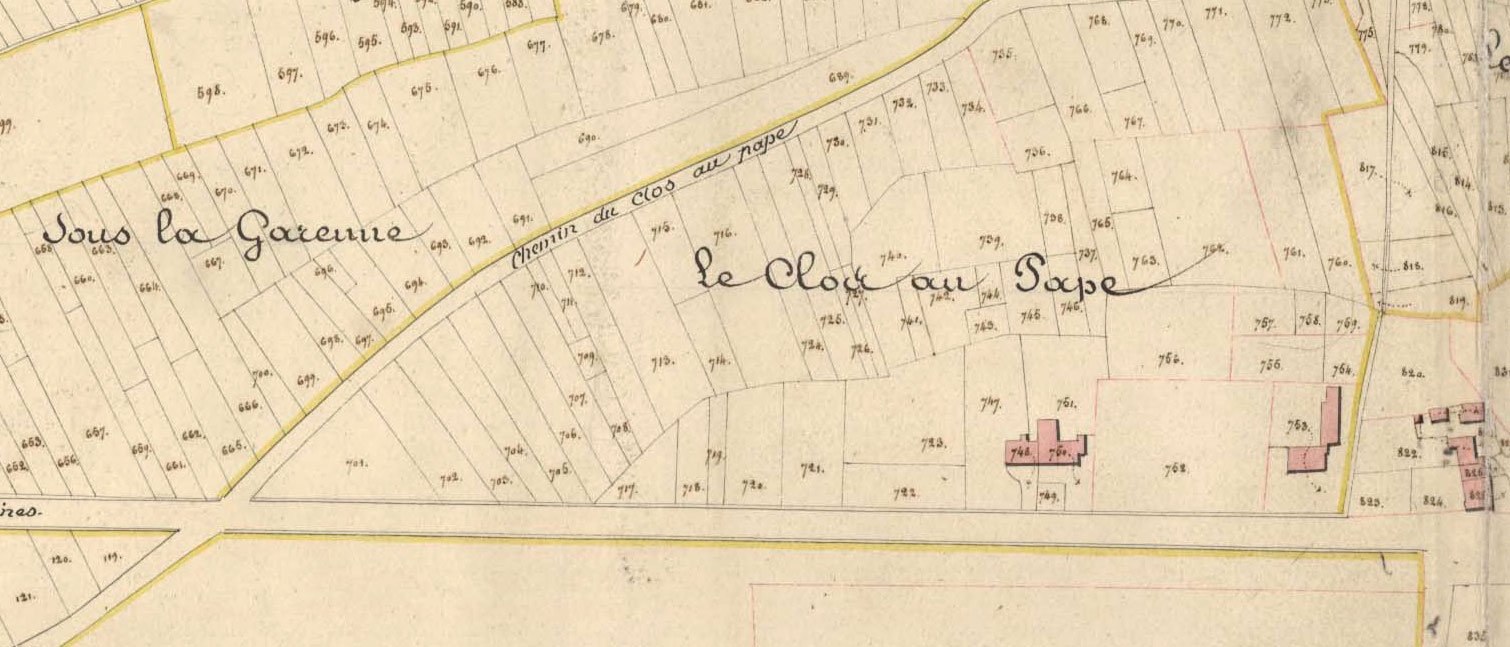 Cadastre Napoléonien du Clos du Pape