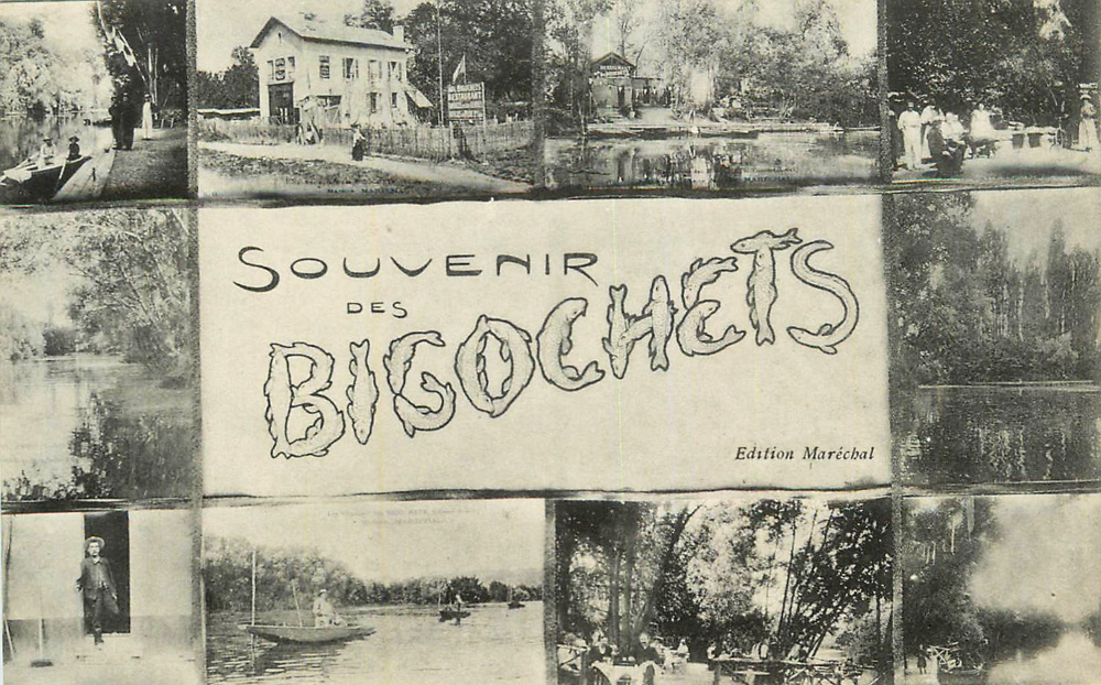 Carte postale souvenir multi-vues de Villennes.