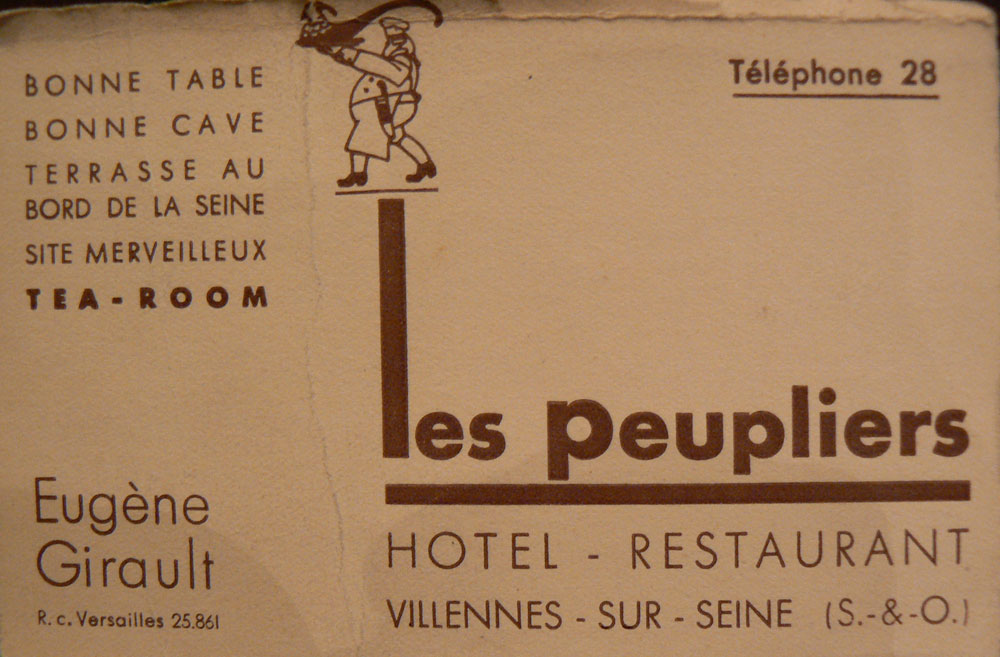 Carte postale du restaurant Les Peupliers.