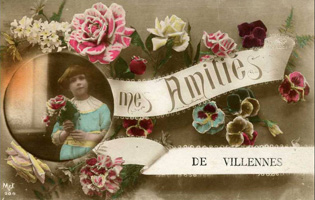 Carte postale Amitiés de Villennes.