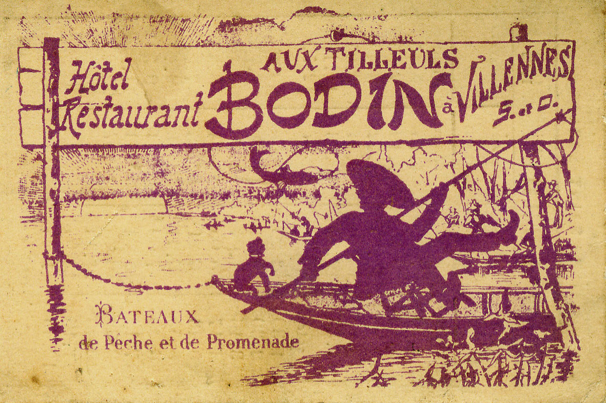 Carte postale du restaurant des Tilleuls.