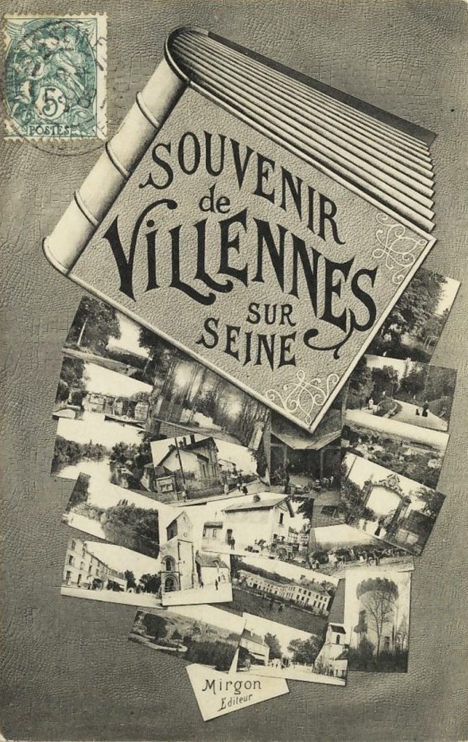 Carte postale souvenir multi-vues de Villennes.