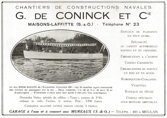 Publicité pour le chantier de Coninck.