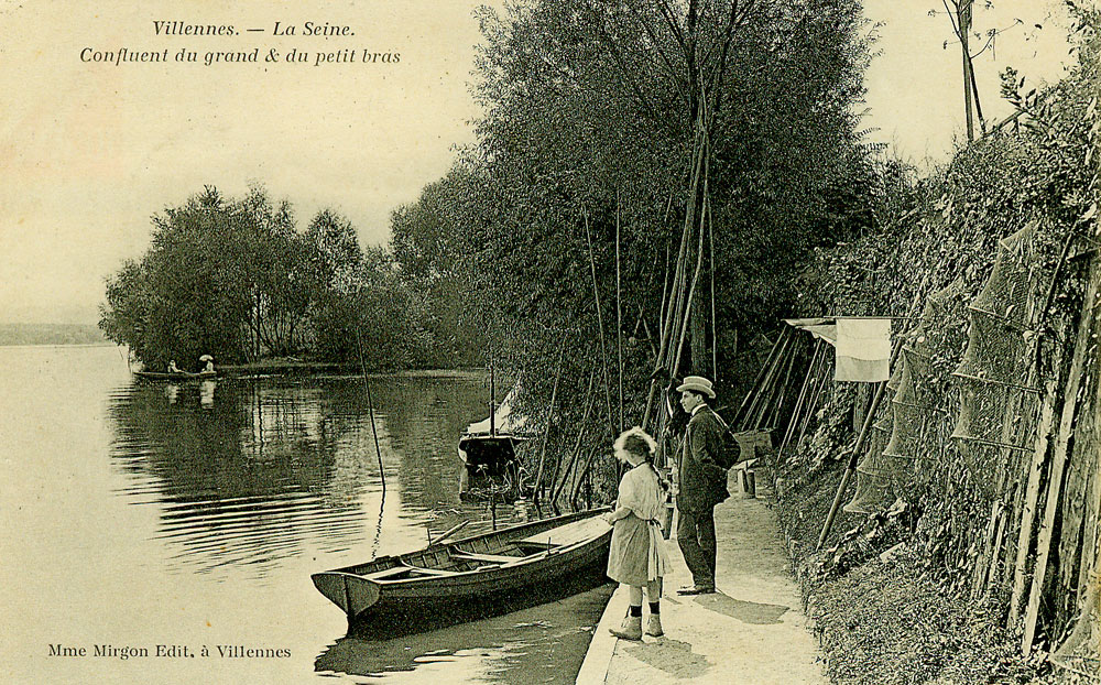 Personnages manipulant des nasses.