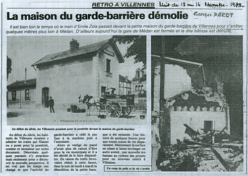 Démolition de l'ancienne gare de Villennes.