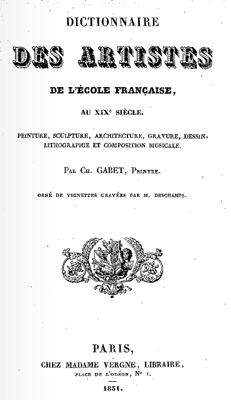 Dictionnaire des artistes de l'Ecole Française