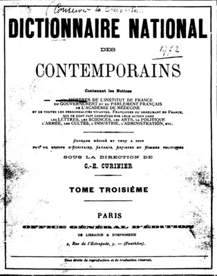 Dictionnaire des contemporains
