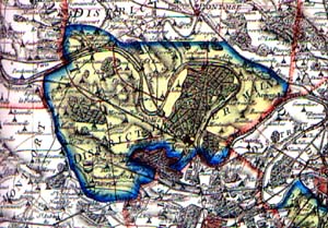 Carte du district de Saint Germain en Laye.