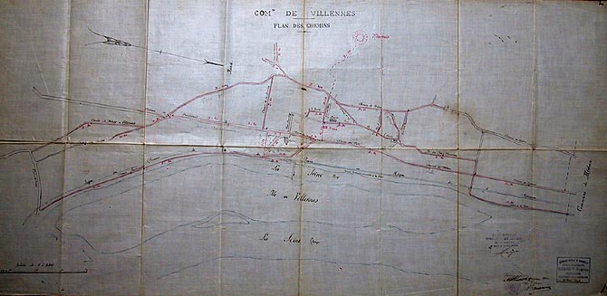Plan du réseau de distribution d'eau en 1910