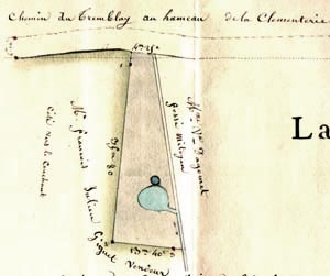 Plan du terrain pour le lavoir de la Clémenterie