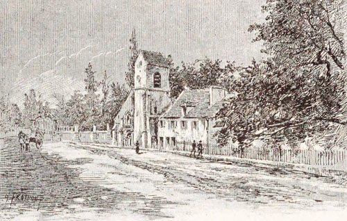 Dessin de l'église en 1898