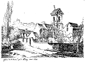 Dessin de l'église en 1824