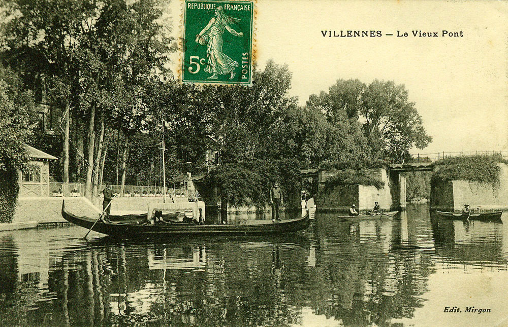 Gondole sur la Seine à Villennes.