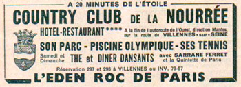 Publicité pour le Country-Club.