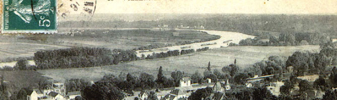 Panorama de l'île de Villennes, vue vers l'amont.