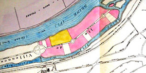 Plan d'extension du lotissement de l'île en 1925.