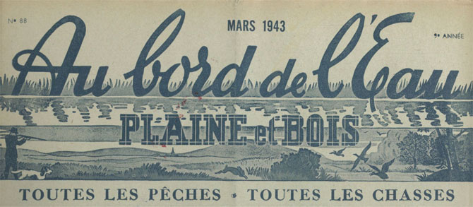Couverture d'un magazine sur la pêche en 1943.