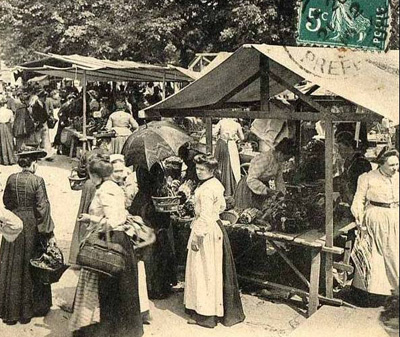 Un marché au début du 20ème siècle
