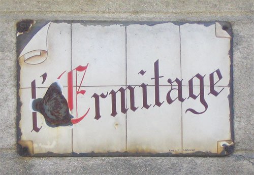 Plaque de la villa L'Ermitage