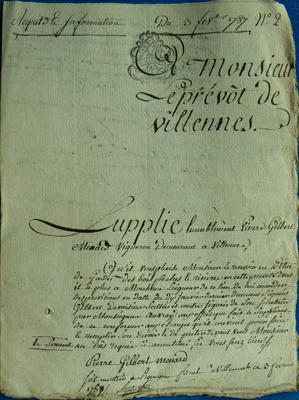 Document de nomination du garde Menard