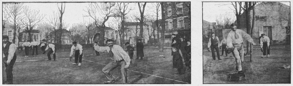Partie de balle au tamis à la Garenne-Bezons en 1904.