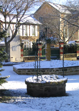 Place du Sophora sous la neige, puits