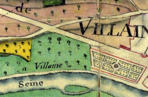 Plan d'intendance de la Nourrée en 1786.