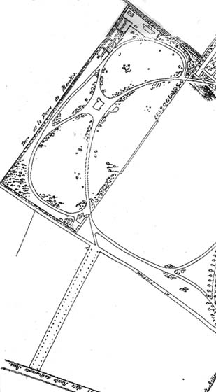 Plan du domaine de Fauveau en 1851.