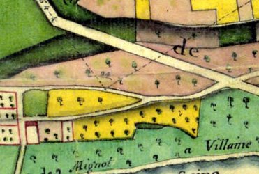 Plan d'intendance de 1786 sous les Falaises