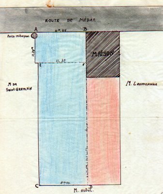 Plan de la maison Les Pigeons en 1921