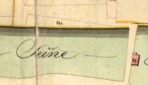 Plan cadastral de 1821 du pont