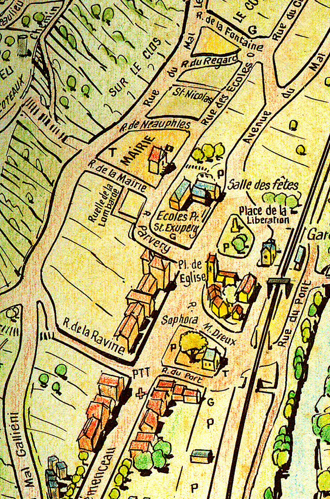 Carte du centre de Villennes
