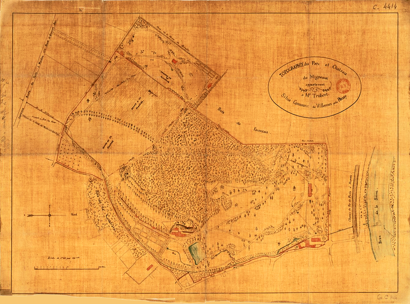 Plan du domaine de Migneaux sous M. Trubert