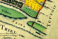 Plan d'intendance de 1786 montrant l'île des Couleuvres.