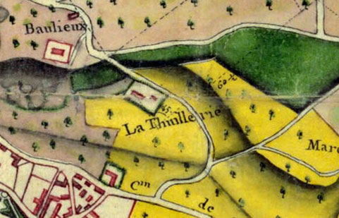 Plan d'intendance de 1786 montrant la tuilerie.