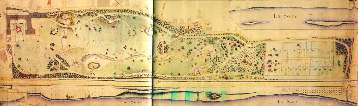 Plan du parc en 1869