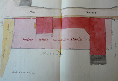Plan de la partie du château vendue à M. Richardierre