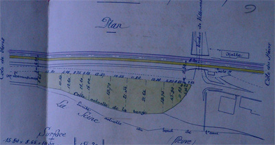 Plan du terrain du restaurant des Tilleuls en 1902.
