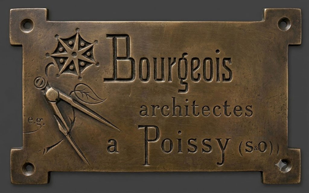 Plaque des architectes Bourgeois