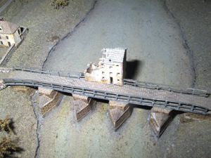Le moulin sur le plan-relief de Villennes.