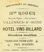 En-tête de facture du restaurant Berceau, 1918