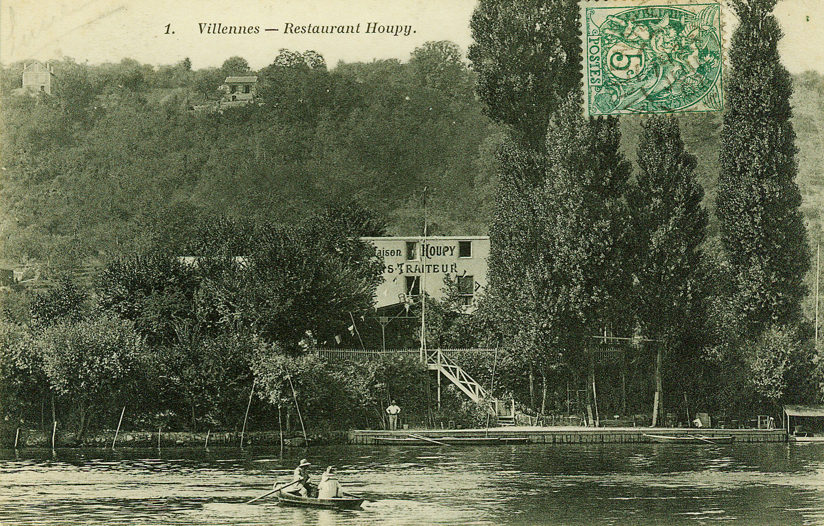 Vue du restaurant Houpy depuis la Seine.